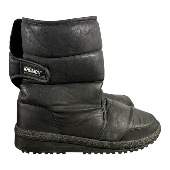 Khombu Men’s Waterproof Insulated Winter Snow Boots Black Size 12 Cold Weather - Picture 1 of 9
